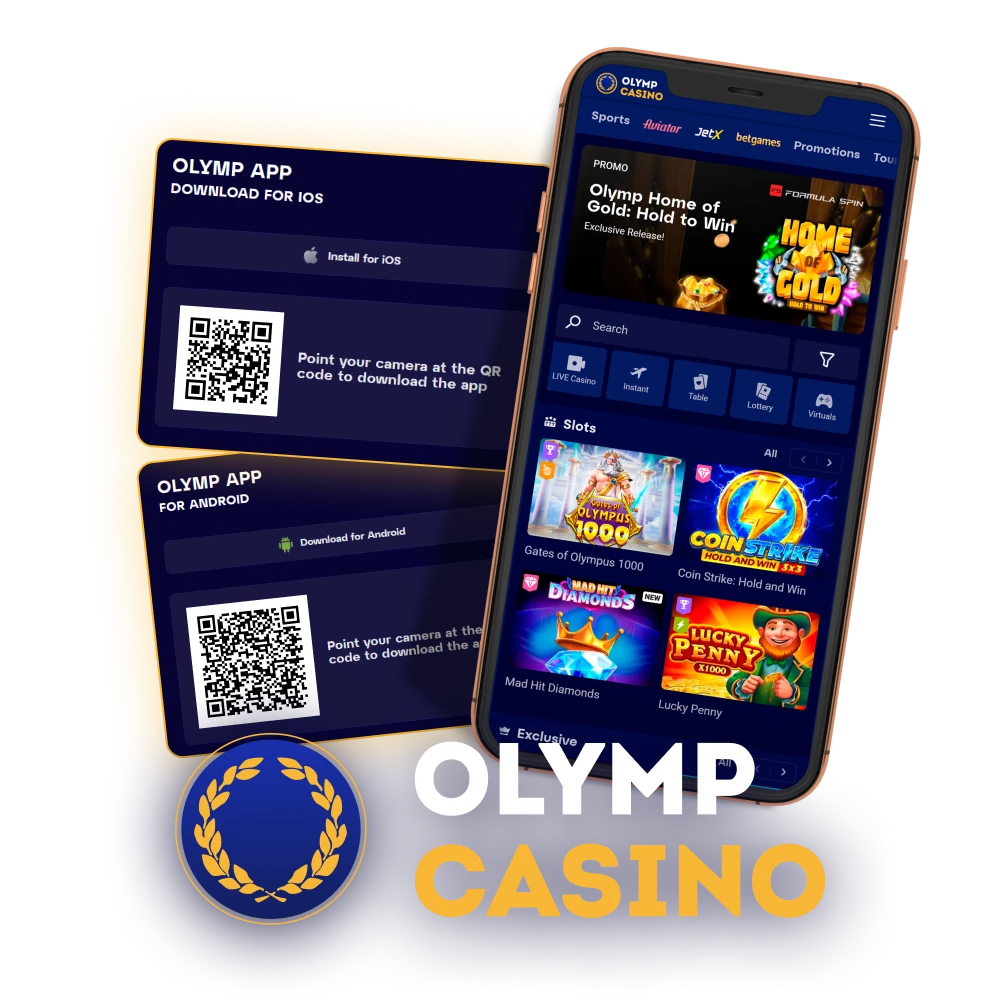 Download the Olymp Casino app for Android and iOS and play securely in Bangladesh.