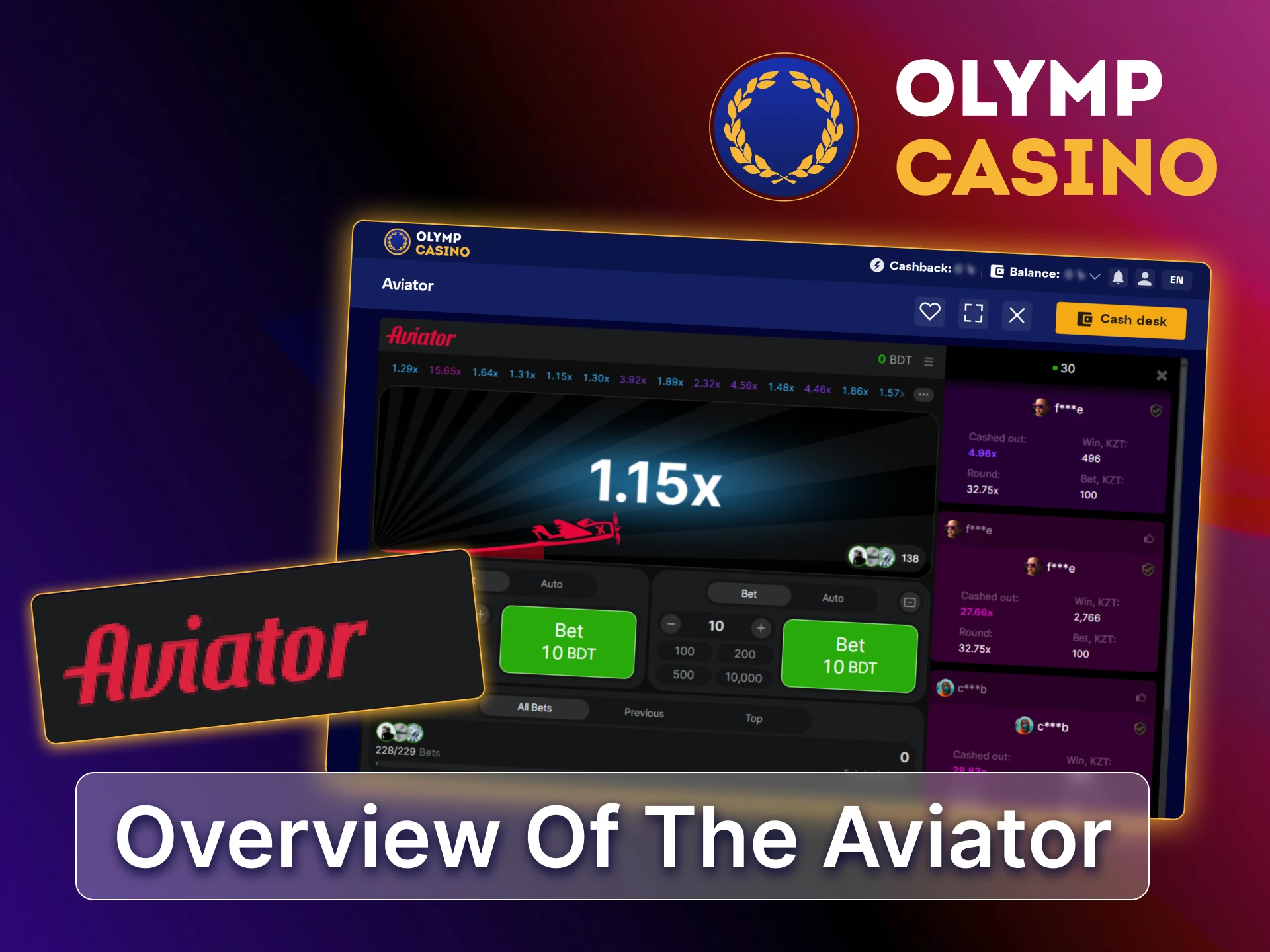 Aviator game Olymp Casino BD real time crash game with multiplier bets, social features, and fast paced rounds.