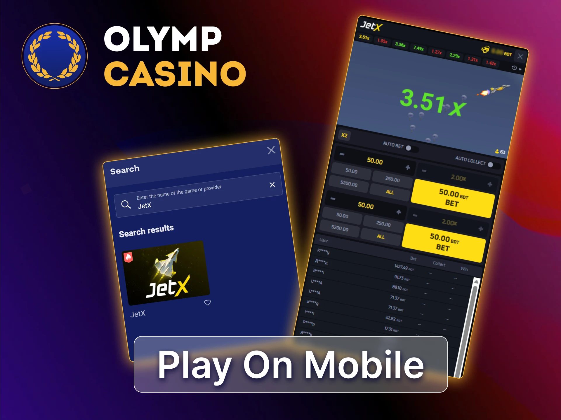 JetX mobile BD play crash game anytime via app or browser with full features.