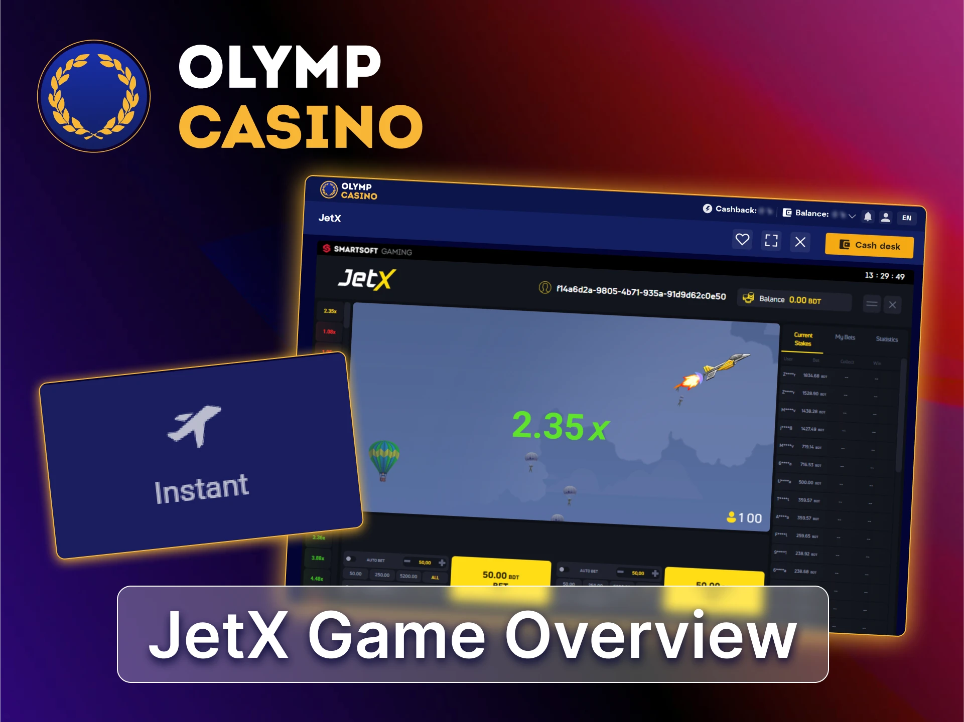 Multiplier betting with high speed gameplay and explosive cashouts.