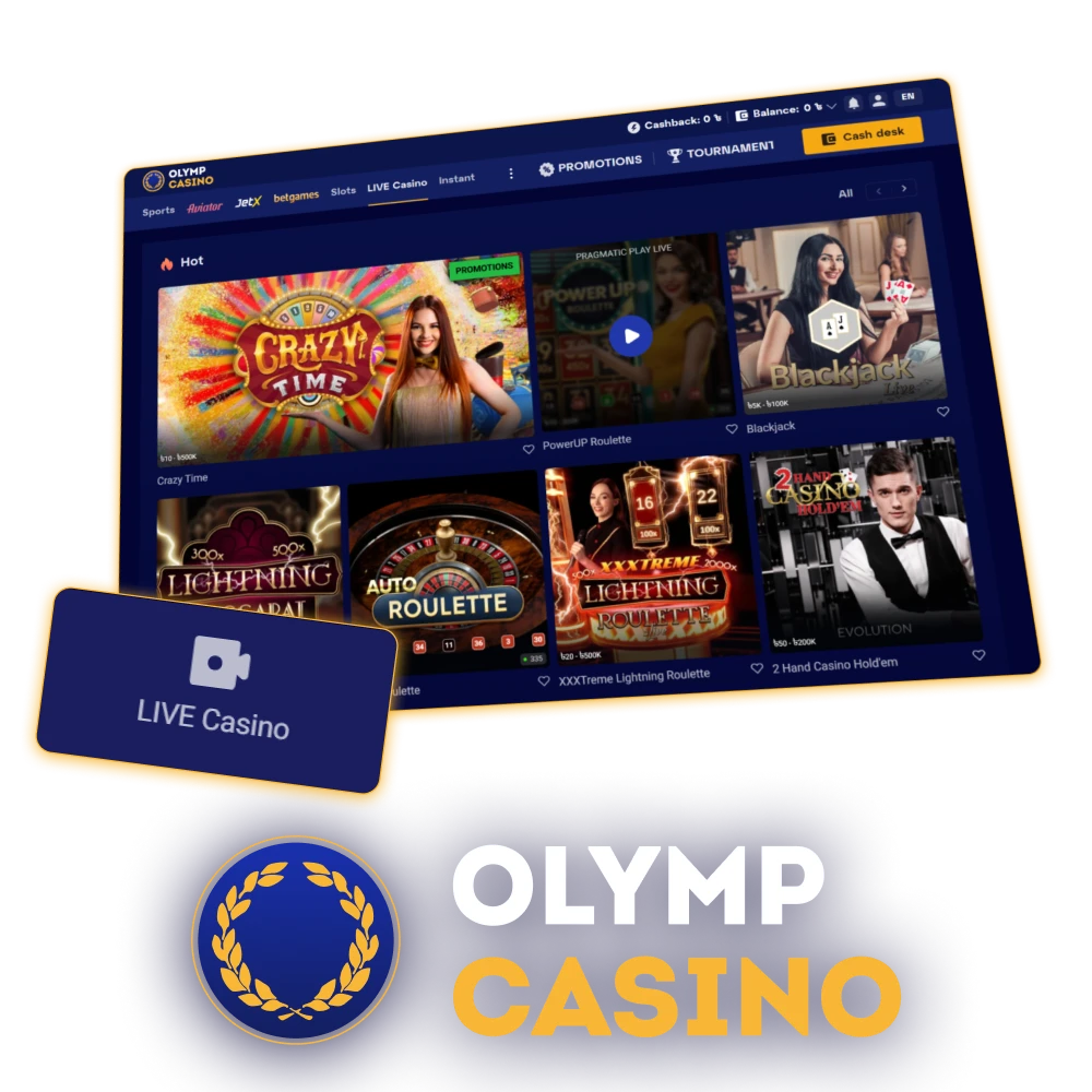 Olymp live casino play live blackjack and roulette with real dealers online.