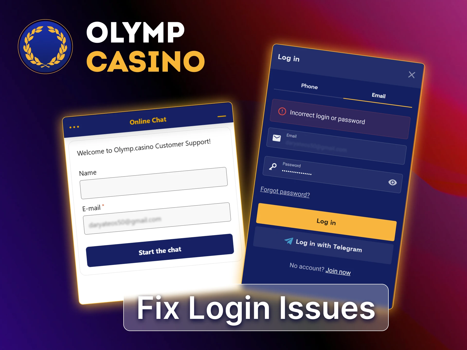 Fix common Olymp Casino BD login issues like wrong password or poor internet connection.