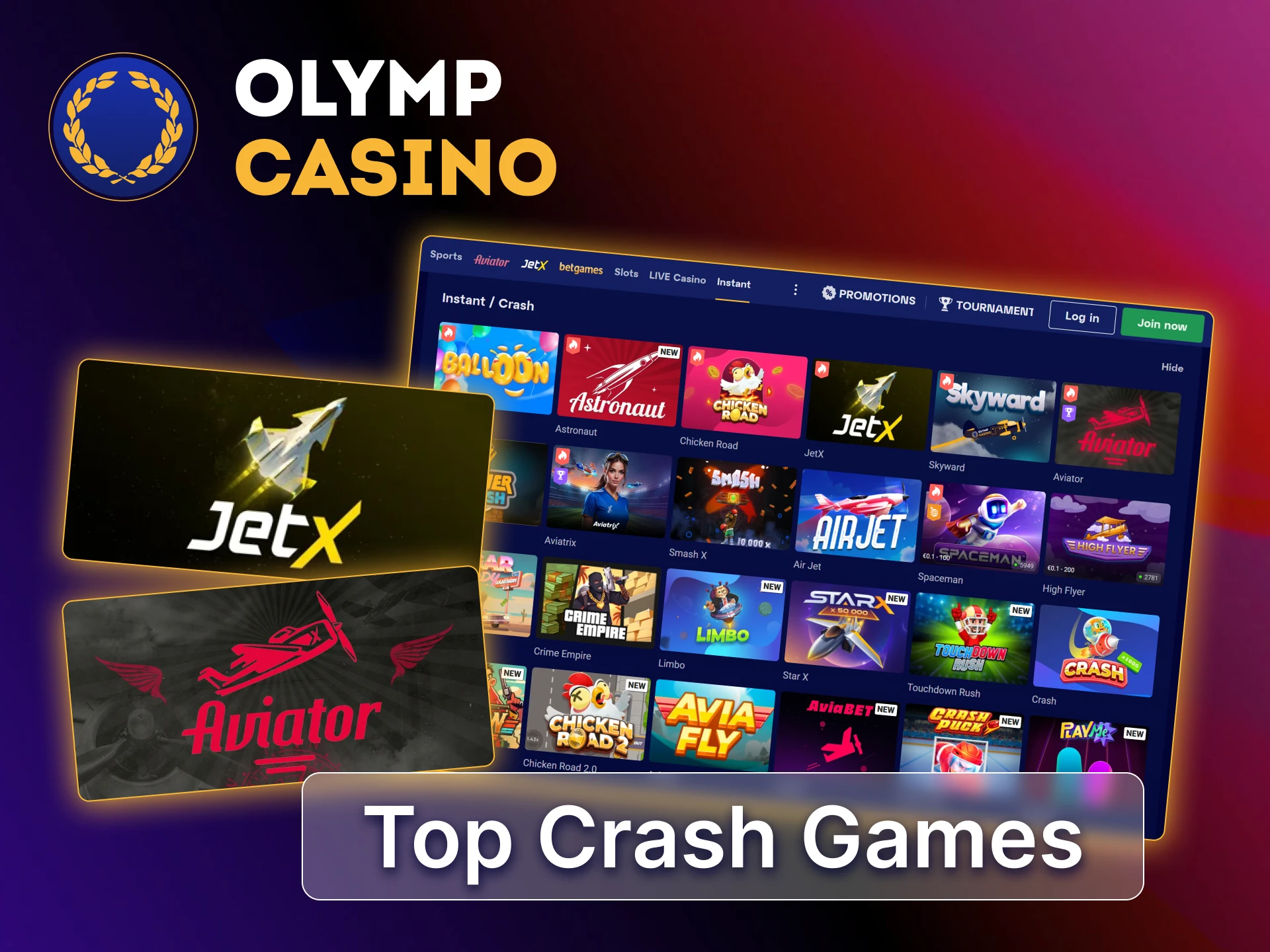 Play Aviator and JetX crash games at Olymp Casino for fast-paced wins in Bangladesh.