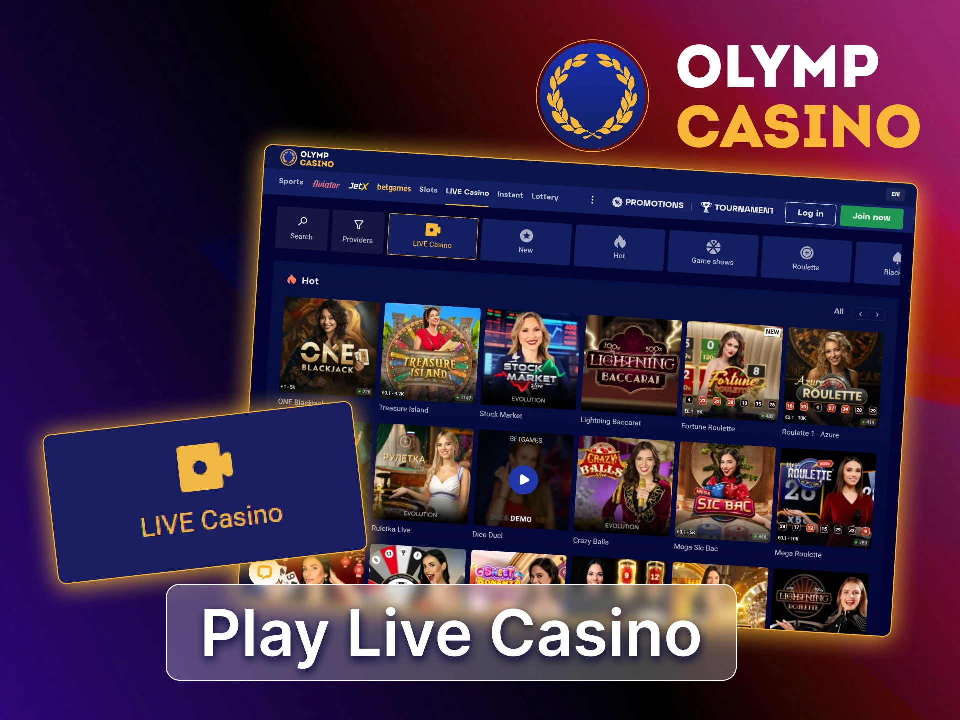 Play live dealer games at the official Olymp Casino in Bangladesh and enjoy real time action.
