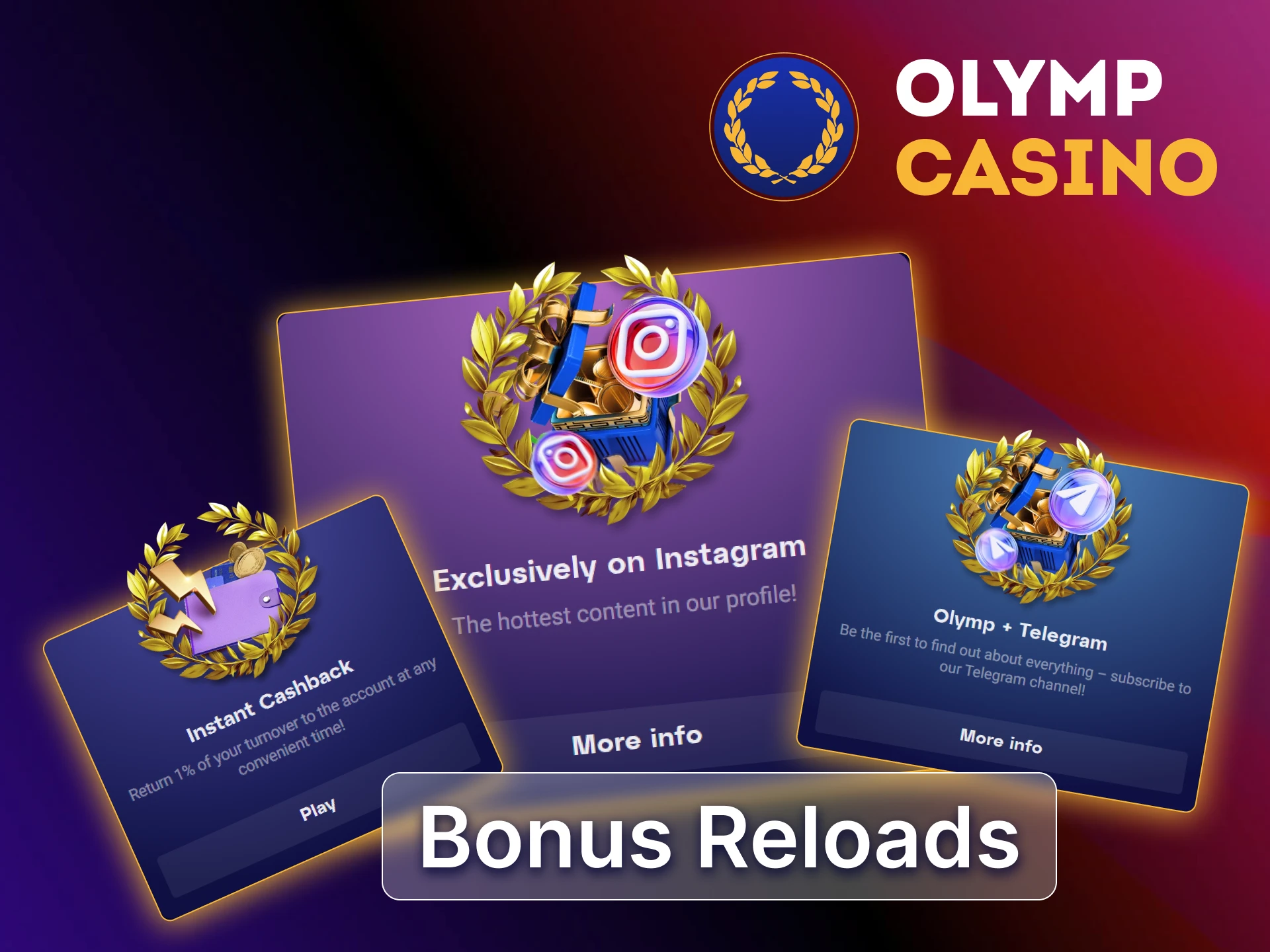 Olymp Casino offers reload deposit bonuses in Bangladesh, including cashback and limited time promo codes through Telegram and Instagram.