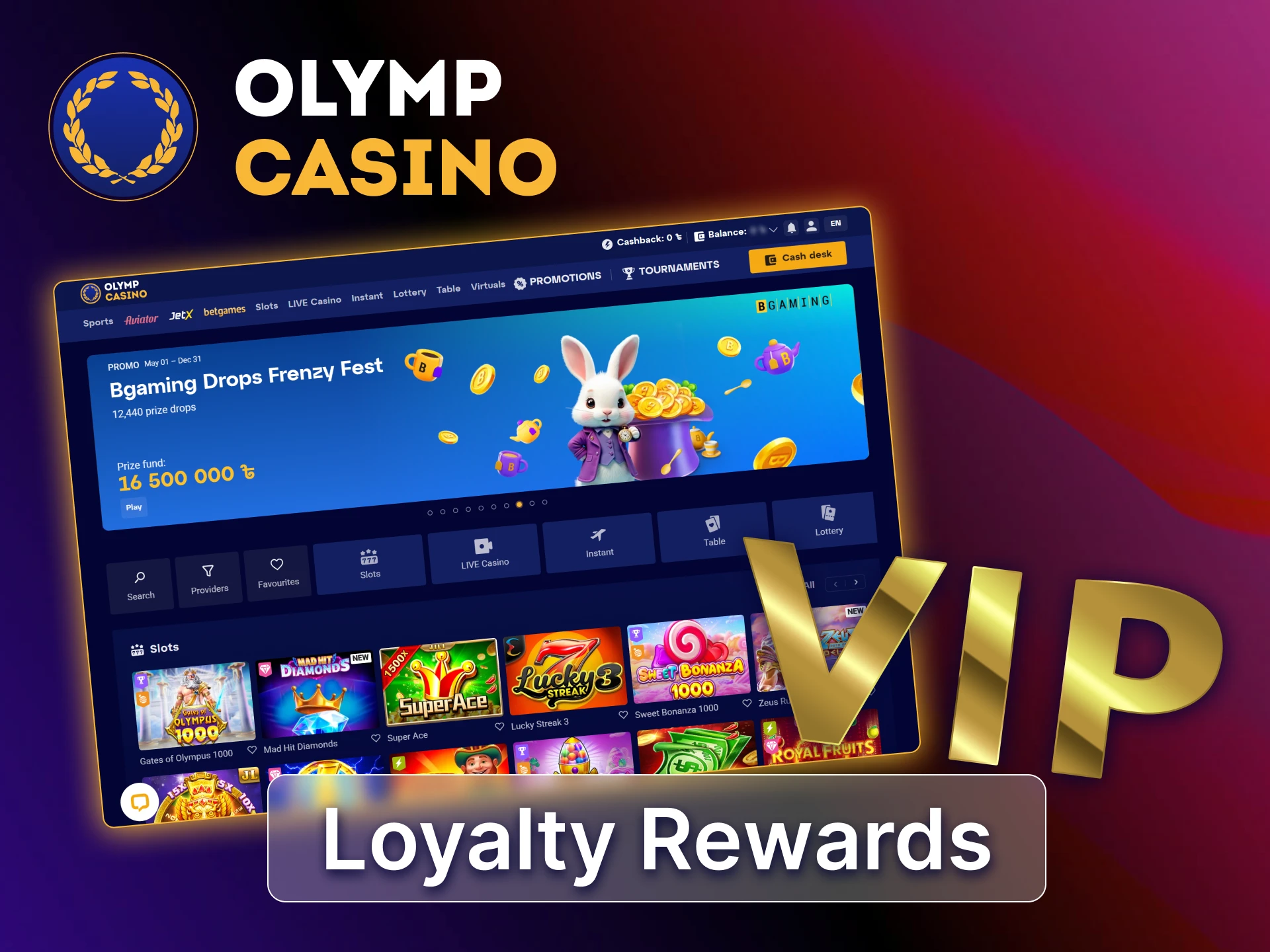 Olymp Casino VIP program in Bangladesh with loyalty rewards, cashback, exclusive bonuses, higher withdrawal limits, and tiered benefits for active players.