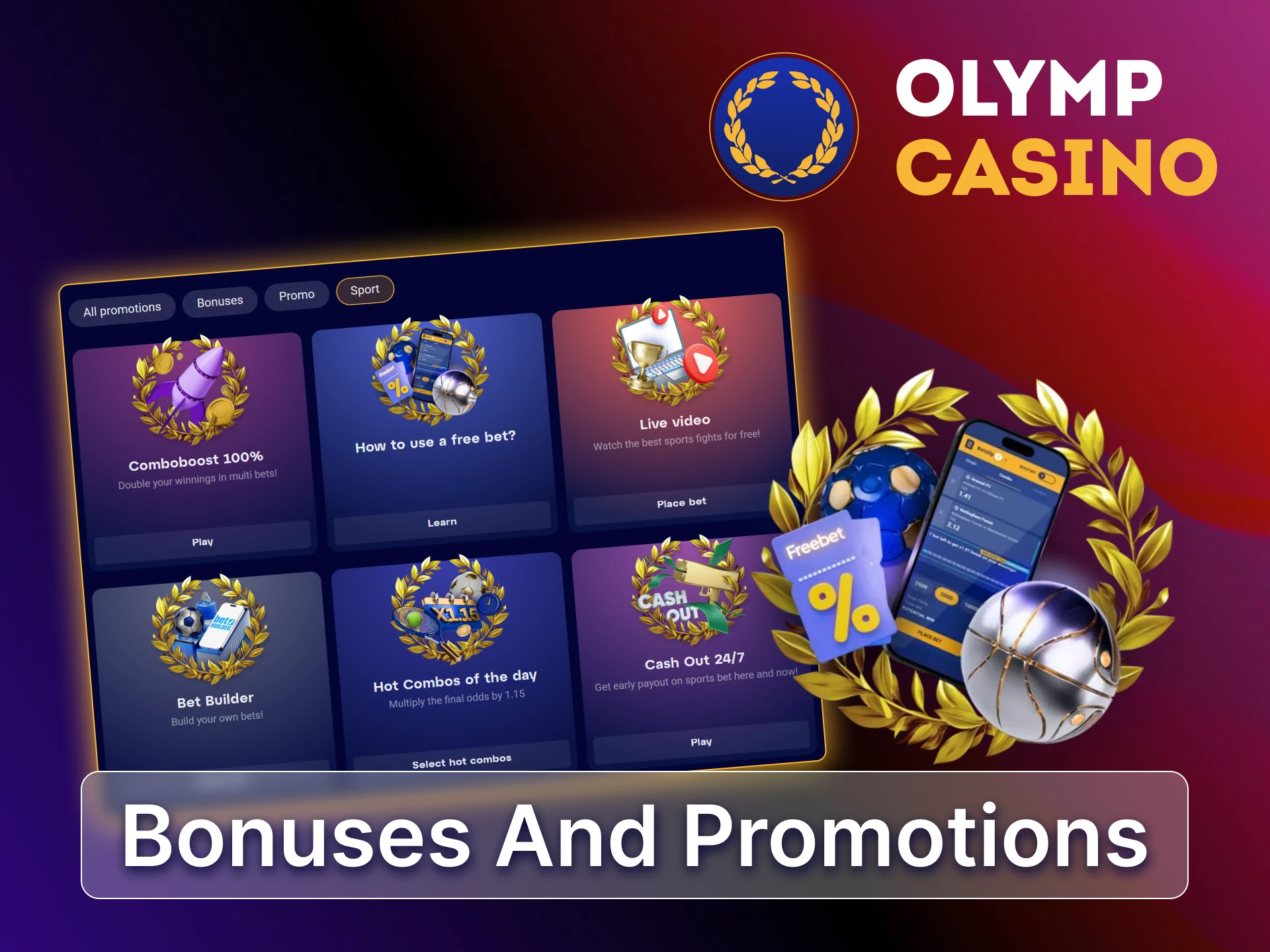 Olymp sports betting bonuses BD, reloads, cashback, free bets, and promo codes for cricket and football fans.