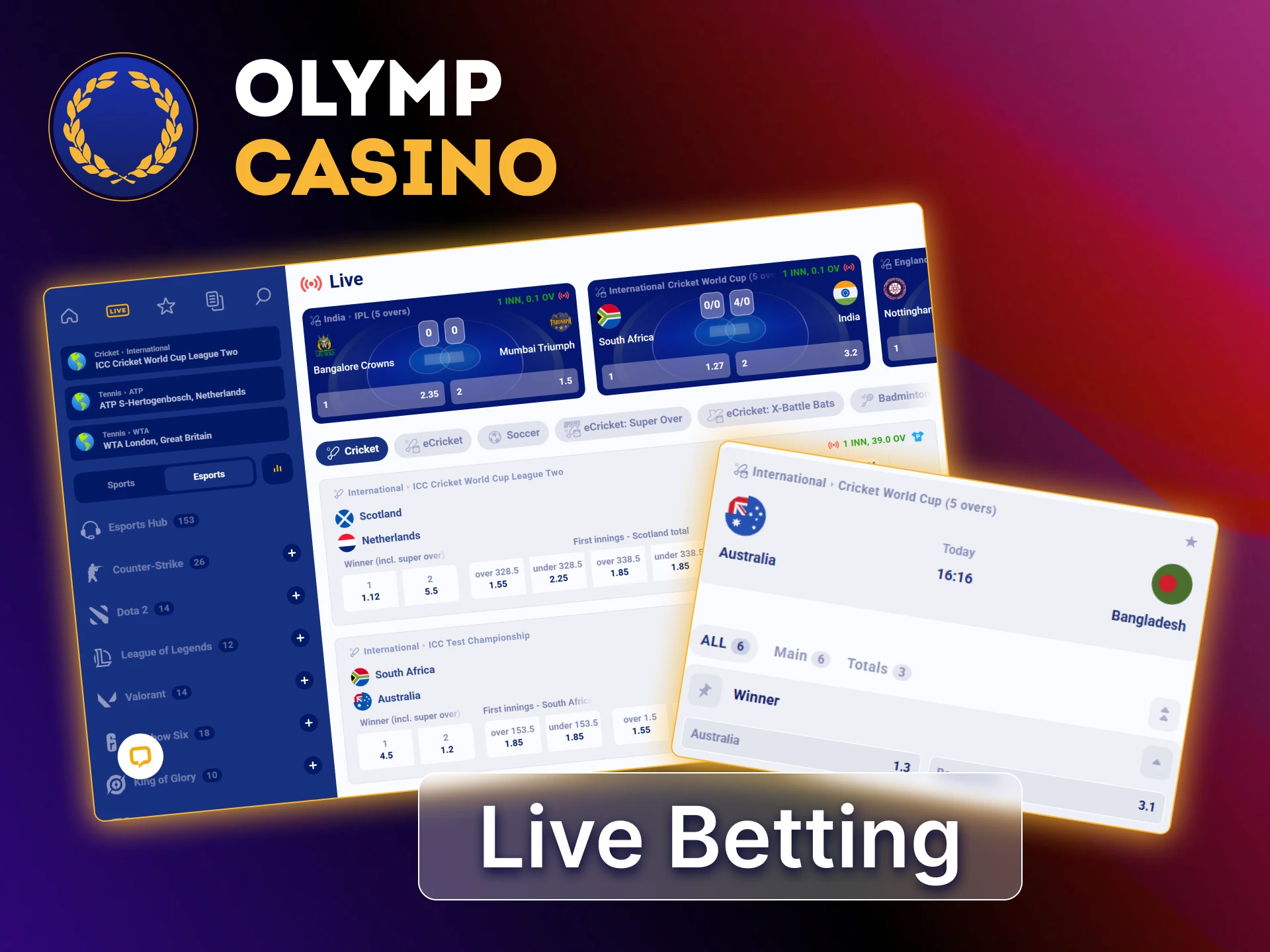 Live sports betting on Olymp BD, real time odds, fast updates, instant in-play decisions.