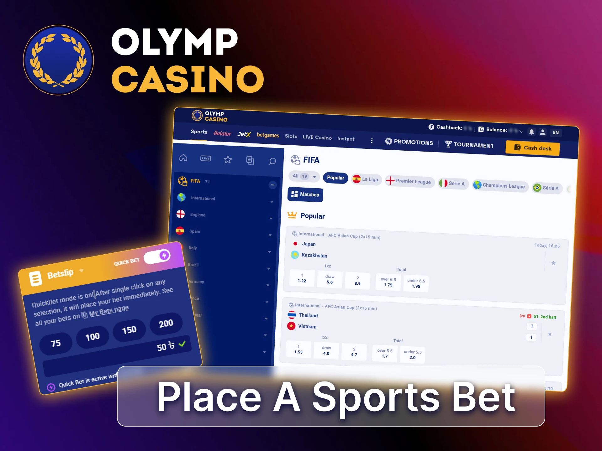 How to place a sports bet on Olymp BD, choose sport, select event, confirm bet.