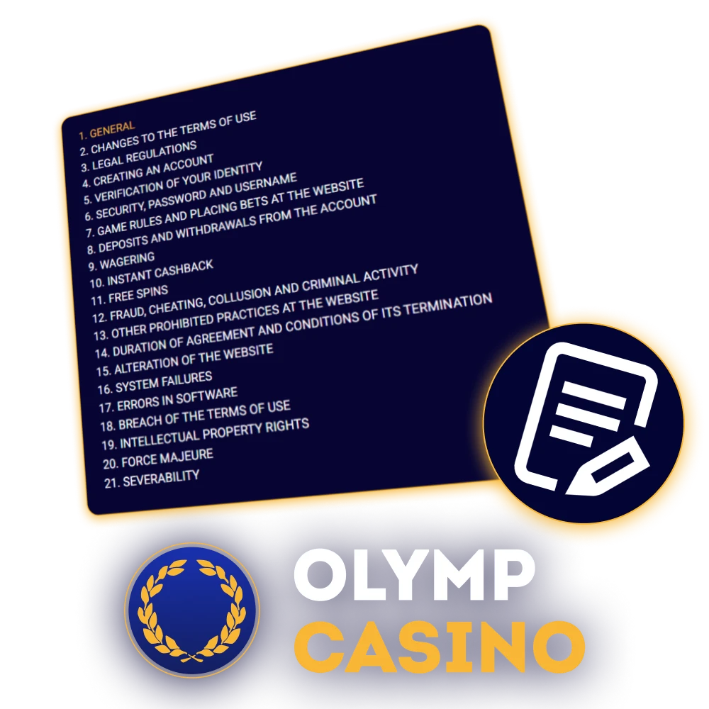 Read the official Terms and Conditions of Olymp Casino before playing in Bangladesh.